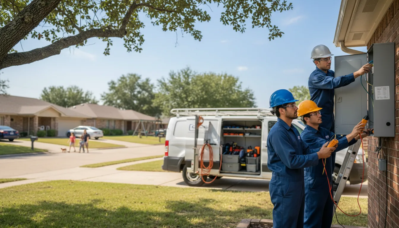Certified electrician providing emergency electrical services in Brady, TX